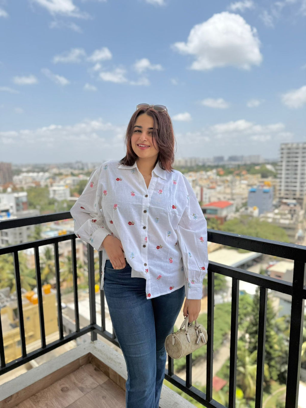 Whimsical Floral shirt