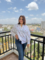 Whimsical Floral shirt