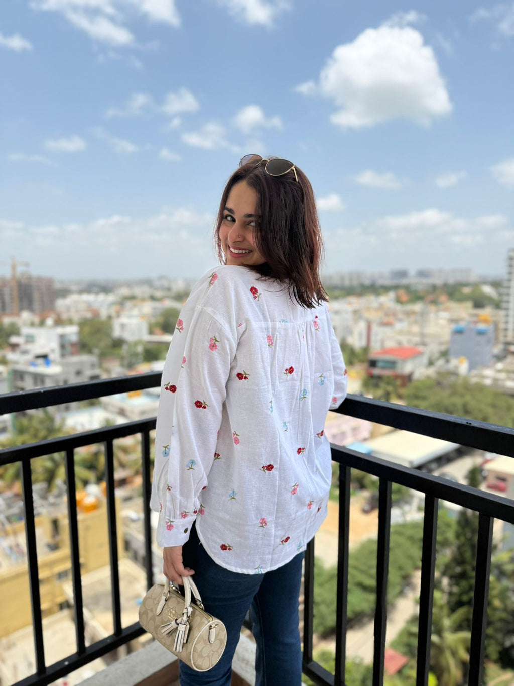 Whimsical Floral shirt