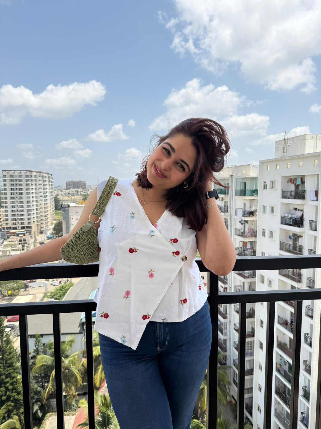 Petal wrap waistcoat