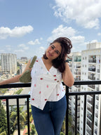 Petal wrap waistcoat