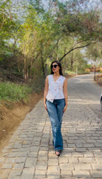 Petal wrap waistcoat